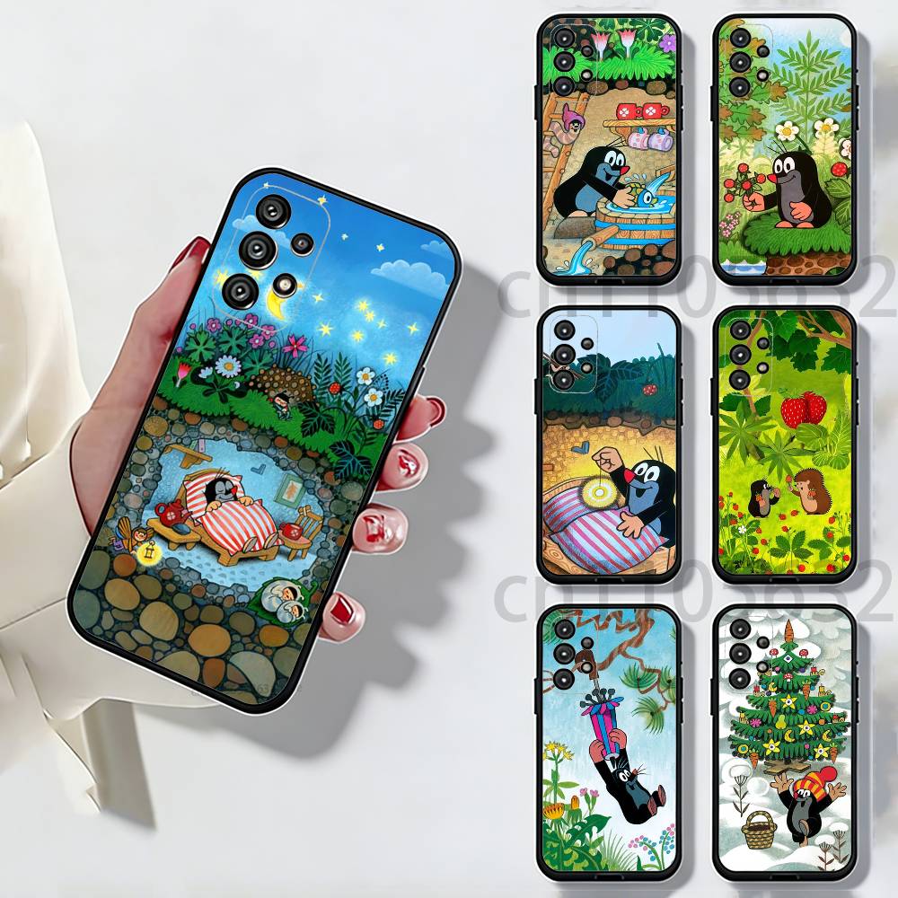 Cartoon L-Little Mole Phone Case for Samsung Galaxy A73,23,53,33,14,24,13,72,22,52,32,54,A34 Soft Cover