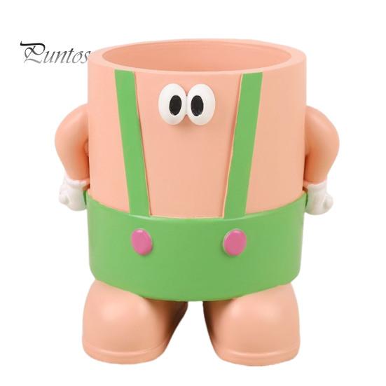 

Дитячий тримач для ручок Мультяшний дизайн Унікальний настільний органайзер Пензлі для макіяжу Квіти Тримач зубної щітки Настільний аксесуар бежевий