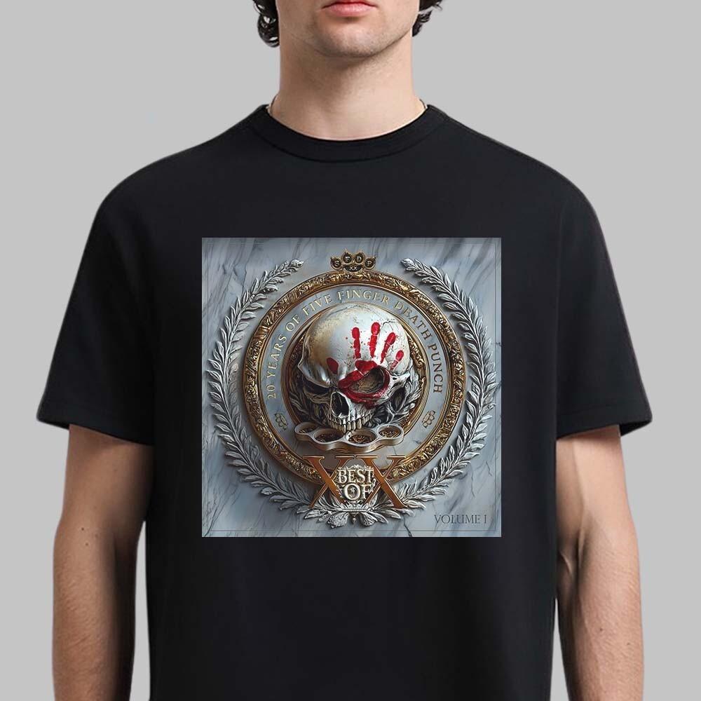 Men's Graphic T-shirt Cotton Crew Neck 5 Finger Death Punch 20 Years Of 5 Finger Death Punch Best Of Volume T-Shirt,Unisex,gift,Top