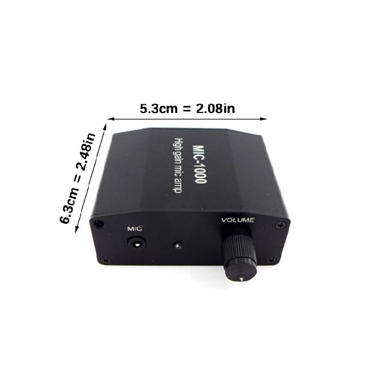 MIC-1000 Headphone Amplifier Delivering 1000 Times Amplification Feature 3.5mm Recording Port with Connection Cable