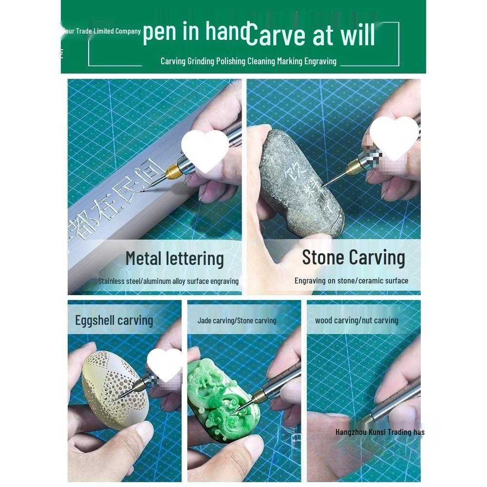Compact Laser Engraver: Nameplate & Metal Engraving Pen for Jade, Olive Pit, and More
