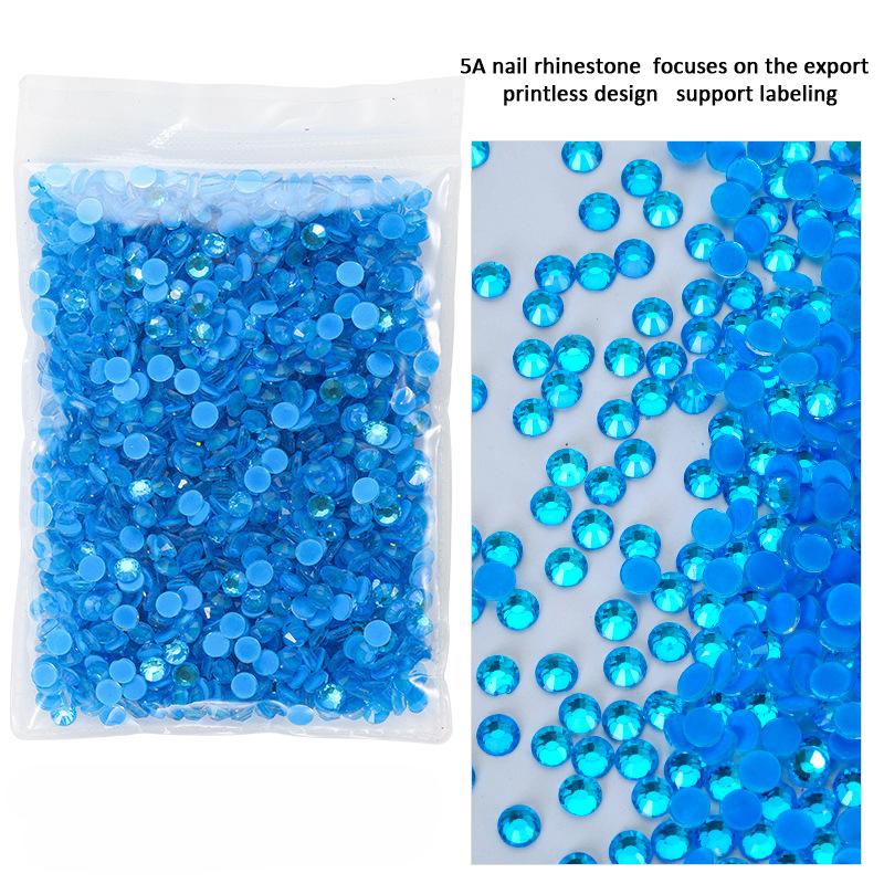 Nagelkunst-Schmuck, leuchtender Protein-Diamant mit flachem Boden, Glaskristall-Aufkleber, Diamant, DIY-Nagelkunst, Diamant-Schmuck, Zubehör, Nageldiamant
