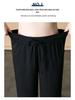 Women's Wide-Leg Ice Silk Linen Pants: Summer Thin, High-Waist, Elastic, Casual Style