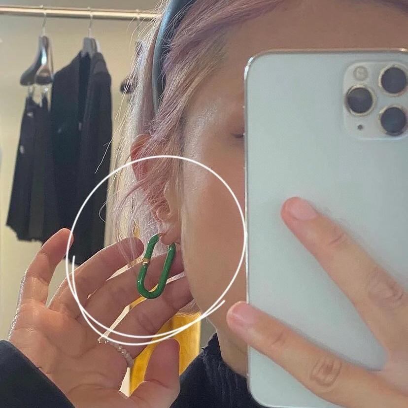 New In Hot Brand Vintage Earring for Women Luxury Jewelry Designer Eardrop Copper Fashion Simple Green Lady Party Big Earrings