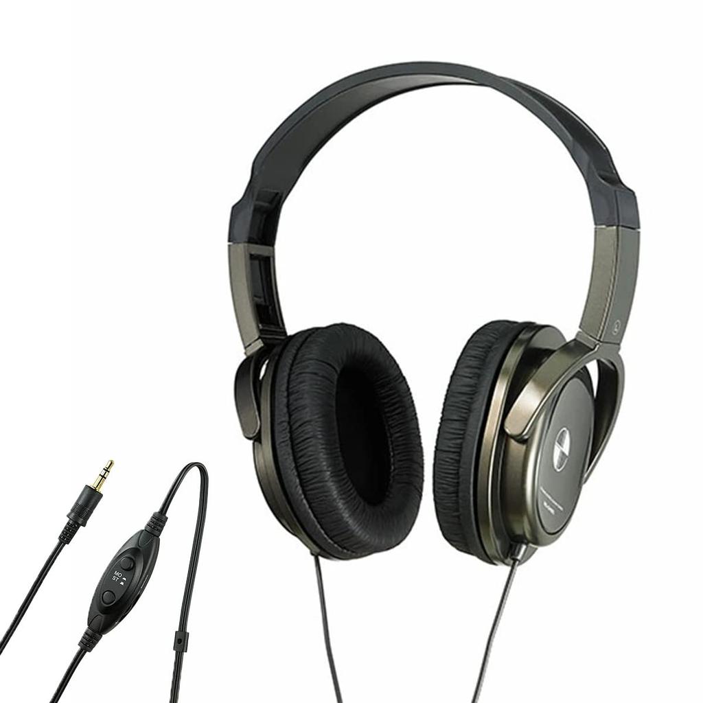 Asahi Denki ELPA Closed-Back Headphones, 2m+3m, RD-OH50