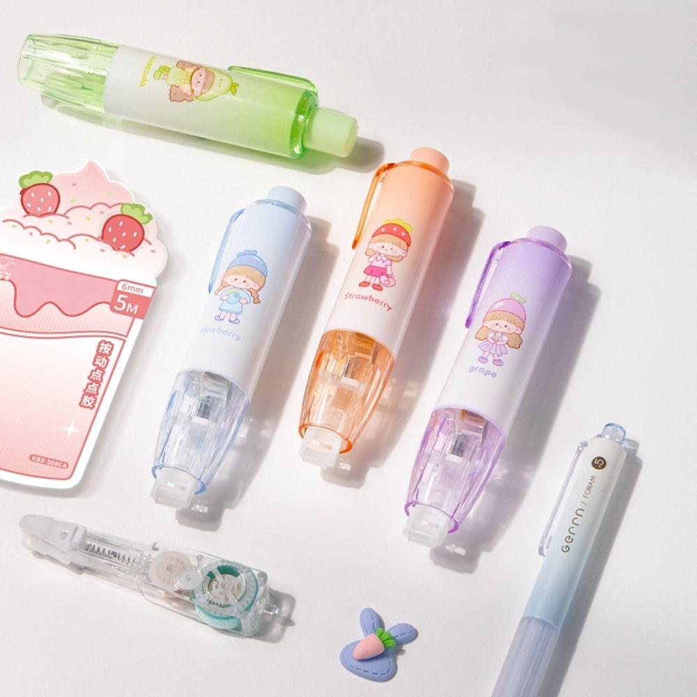 Press-On Double Sided Adhesive Tape Stationery Dot Glue Roller Tapes Dot Liner Tape Glue  Student
