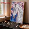 Handmade DIY Pearl Painting White Horse Theme Bedroom Living Room Frameless Diy Handmade Sticky Diamond Creative Canvas Painting