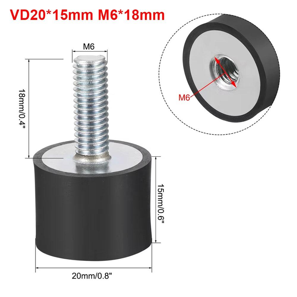 1Pcs Male Thread Rubber Shock Absorber Anti-vibration Damper Mount New Crash Pad  Tool Parts