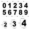 1PC PVC Self-adhesive Reflective Number Paper Mailbox Numbers Decal Elegant Style Waterproof Number Decals Sticker for Home Deco