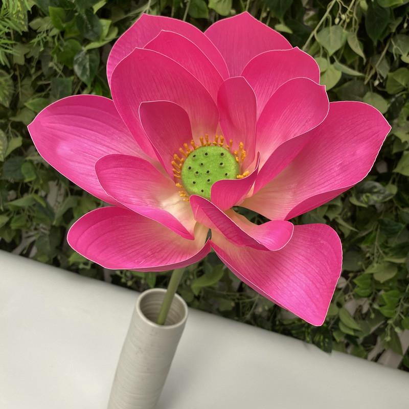 Artificial Lotus Flower Decor With Soft Silicone For Home Water Pool Waterfall Scene