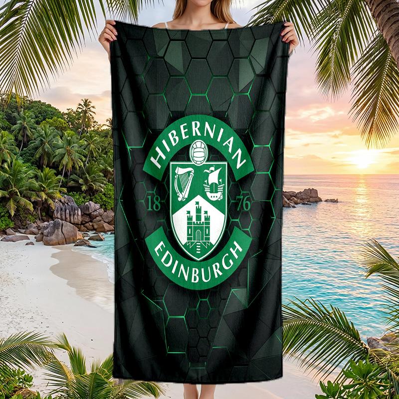 Asciugamano da Spiaggia Hibernian FC Asciugatura Rapida Microfibra Assorbente Portatile da Viaggio per Nuoto