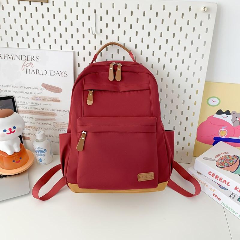 Casual Joker Backpack Retro Fashion Commuter College Student Travel Backpack Girl Student Bag Large Capacity