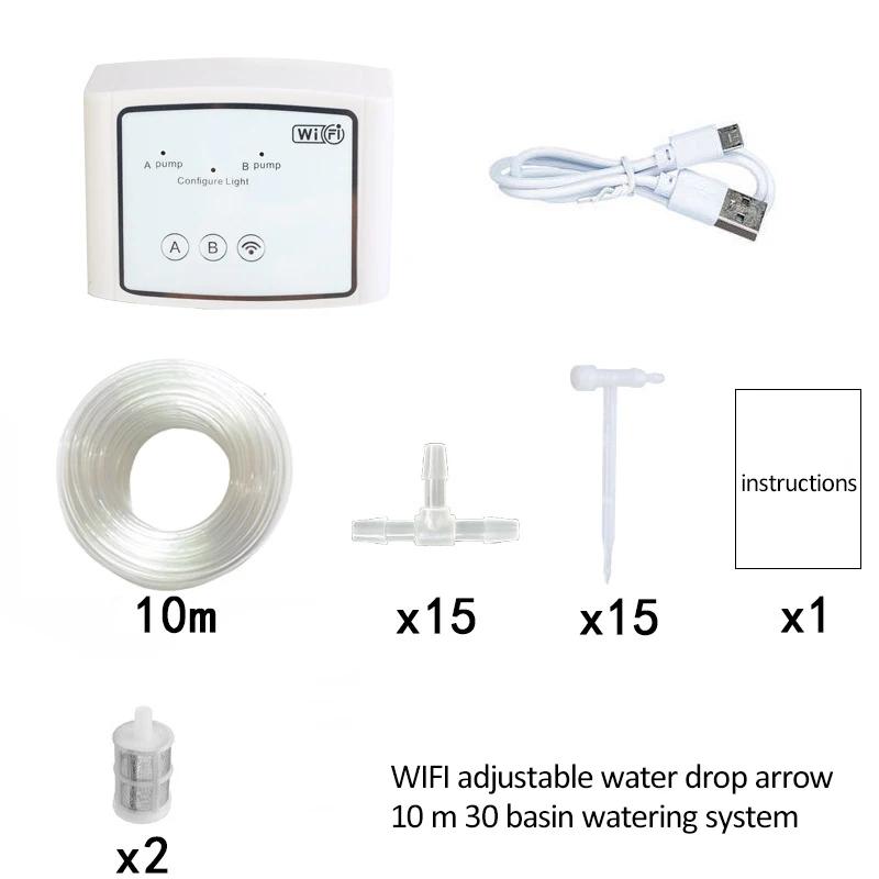 

WIFI интеллектуальное устройство для полива 15/20/30 горшков таймер полива автоматическая система капельного полива комплект управления через приложение