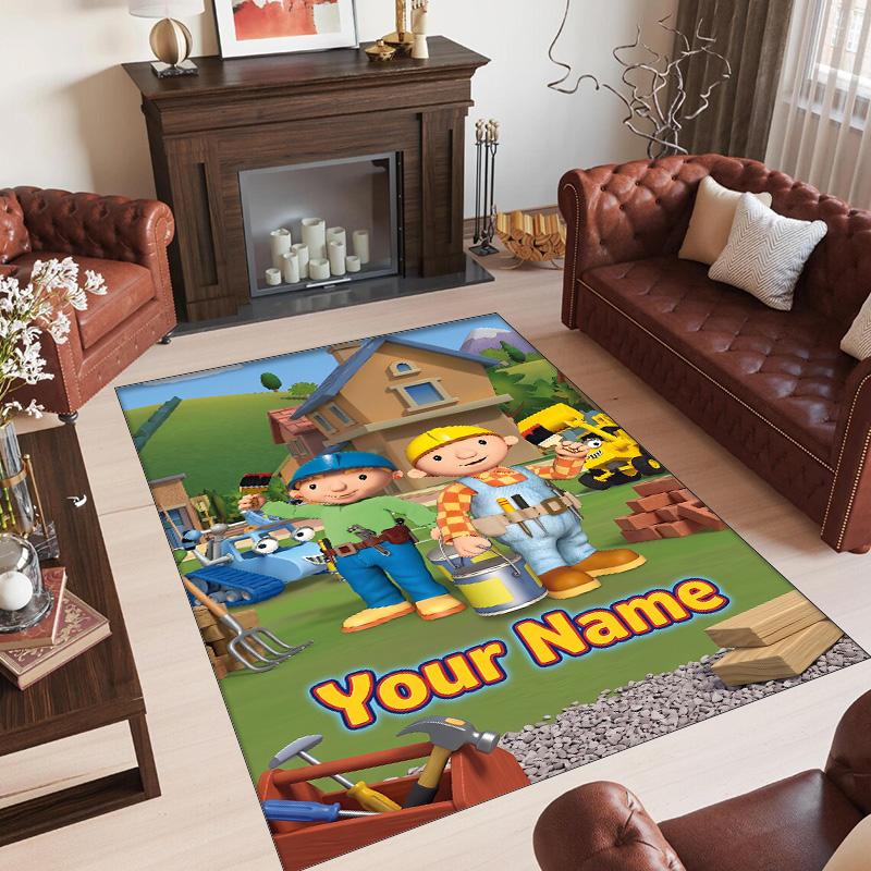 Tappeto in Cristallo di Velluto Personalizzato con Nome Testo, Tappeto Antiscivolo Bob Aggiustatutto per Decorazione Casa