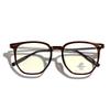 Large Frame Glasses Transparent Brown Tr90 Flat Glasses Men'S Plain Glasses Frame Women