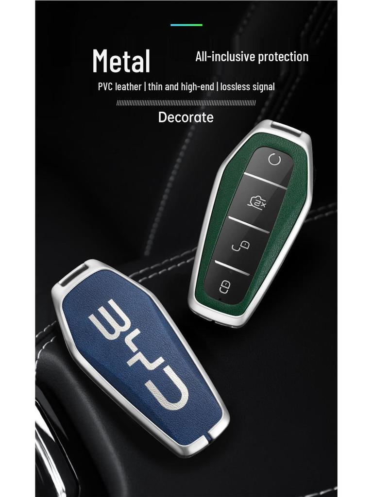 BYD Han Key Case for Qin Pro, Song Max, New Energy, Tang, Song Plus - Metal Shell Car Bag Buckle.
