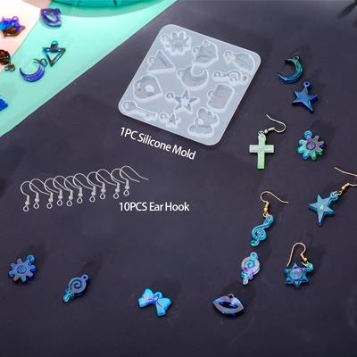 1PC DIY Butterfly Pendant Grinding Tool Love Earrings Silicone Earrings Silicone Mold Jewelry Handmade