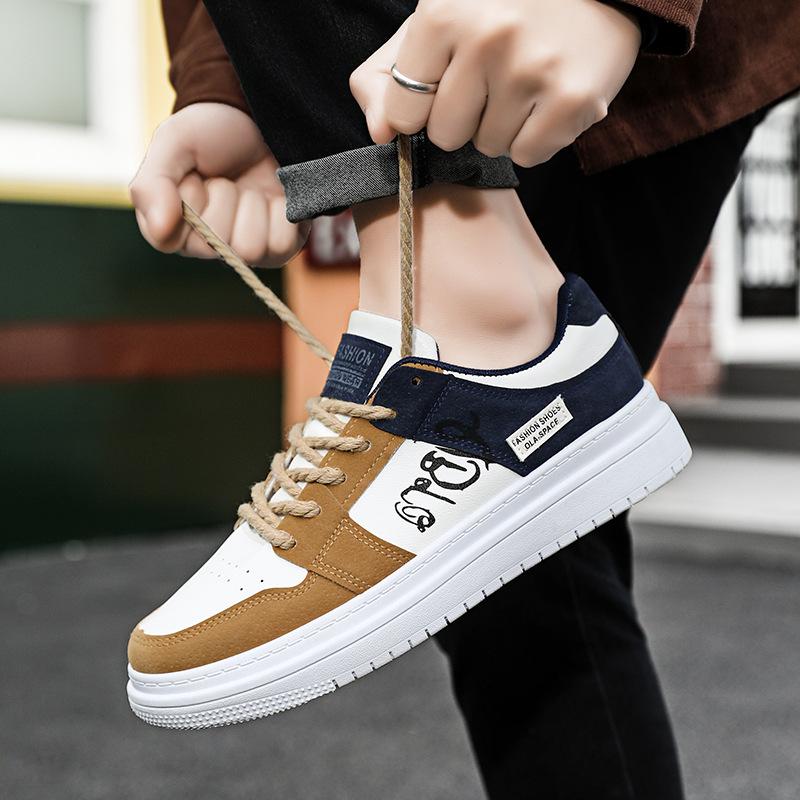 Zapatillas de Moda Tendencia Zapatos con Cordones Zapatos Planos Casuales para Hombre Zapatos Casuales Ligeros para Fitness para Hombre Zapatos Antideslizantes para Exterior