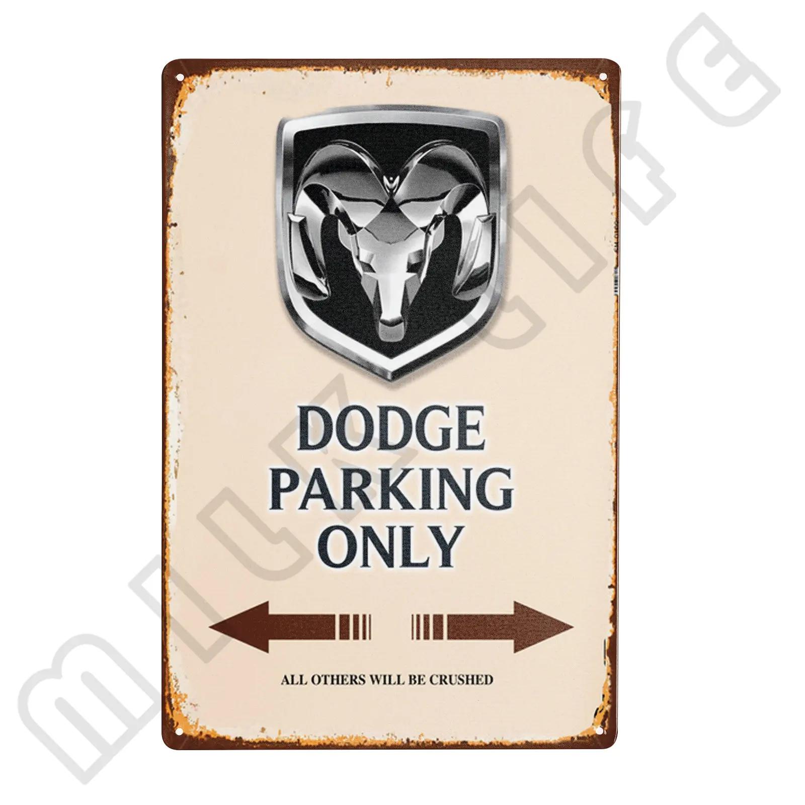 

Металлические жестяные таблички Dodge RAM Только парковка, Ретро постер для дома, спальни, гаража, бара, клуба, Винтажный настенный декор 20x30cm（7.8x11.8inch）