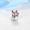 Original Copper Charms Red Beads Bus Daruma Doll Cz Bracelets Bangles Necklaces For Women Diy Jewelry