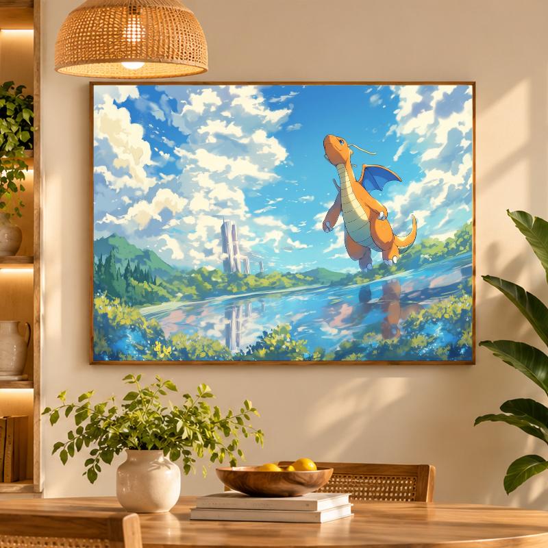 5D Diamond Painting Dragonite DIY Full Drill Diamond Art Kit Home Decoration