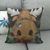 Christmas Happy Cartoon Pattern Digital Printing Short Plush Pillow Covers For Car Sofa Office Cushion Cover Home Goods