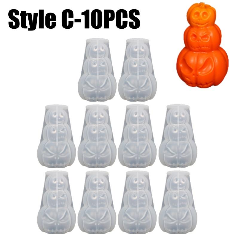 Halloween Silicone DIY Pumpkin Candle Mold 3D Pumpkin Candle Holder Mold Pumpkin Shaped Candle Mold for Party Decorations