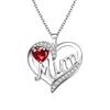 Heart-Shaped Mum Necklace - Fashionable European & American Style, Niche Design, Perfect for Mother's Day Gift.