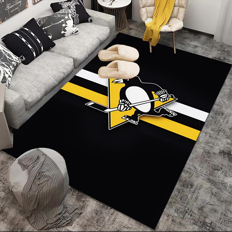 Penguins Heart Logo Art Area Rug Suitable for Indoor And Outdoor,Carpets for Kitchens, Homes, Offices, Living Rooms,Home Decor,Christmas Gift