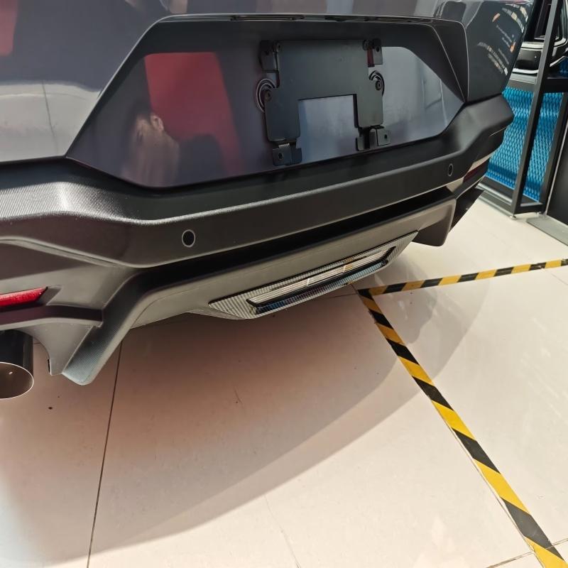 For Ford Mustang 2024 2025 Exterior ABS carbonfiber Car Rear Brake Stop Light Lamp Cover Trim Bottom Stoplight Hood Sticker