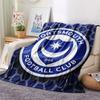 1PC Portsmouth Football Club Patterned Flannel Blanket Suitable For All Seasons for Home Decor Warmth and Comfort Gifts Holiday Present