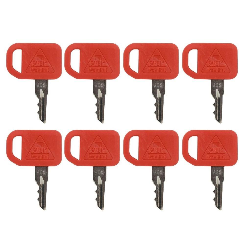 10Pcs Red Keys Excavator Excavator Replacement Key For Pack Cart Loader