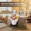 Funny Salt and Pepper Shakers with Chef Figurines Holder, Resin Chef Ornament Spice Jars Holder Restaurant Kitchen Decor(#1)
