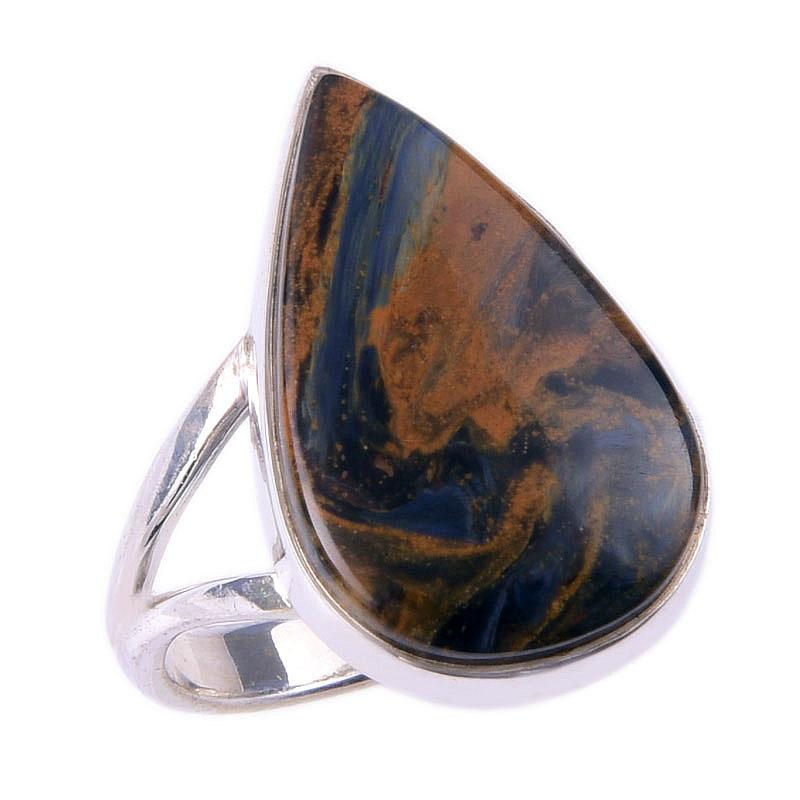 Natural Pietersite Gemstone Handmade 925 Solid Sterling Silver Ring Size 7 r2s44