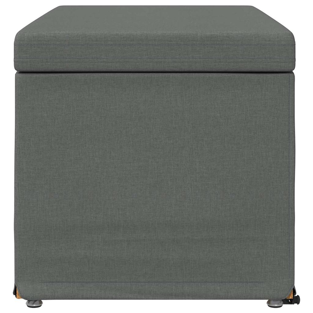 Stool Dark Grey 81 X 41 X 40 Cm Fabric and Particleboard