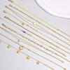 Stainless Steel Anklets Bracelet for Women, Flower Heart Seashell Charms Layered Anklets, Waterproof Gold Plated Anklet