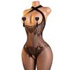 With 1 Pair Pasties Women Hot Lingerie Body Stocking Erotic Crotchless Sexy Silk Underwear Porn Babydoll Lenceria Bodysuit Curvy