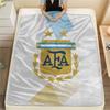Argentina Football Logo Printed Flannel Blanket, Soft Throw for Bedroom Sofa, Washable,soccer Fan Merchandise, Great Gift.