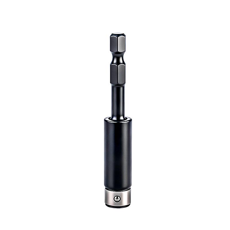Magnetic extended hex adapter for screwdriver bits compatible with multiple hex sizes offering fast convenient bit changes