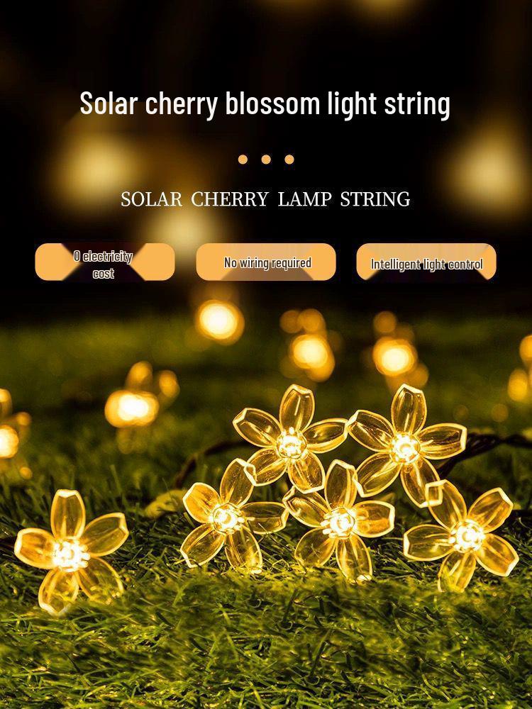 Solar LED Outdoor Camping Lantern String – Waterproof Fairy Lights for Tent, Balcony, and Tree Decoration