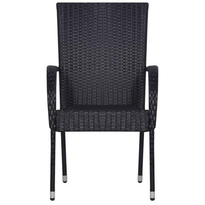 VidaXL 4x Chaises Empilables d'Extérieur Chaises de Jardin Sièges de Terrasse Chaises de Patio Sièges de Salle à Manger 310084