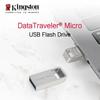 Kingston 128G Mini Metal Pen Drive USB3.2 Memory Stick 64GB/128GB/256GB DTMC3G2 USB Flash Drive 200Mb/s Car U Disk Silver Pendrive Ultra-Small Premium