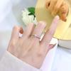Smoky Rain European-American Punk Heart Diamond Ring: Fashion Jewelry Gift for Girlfriend