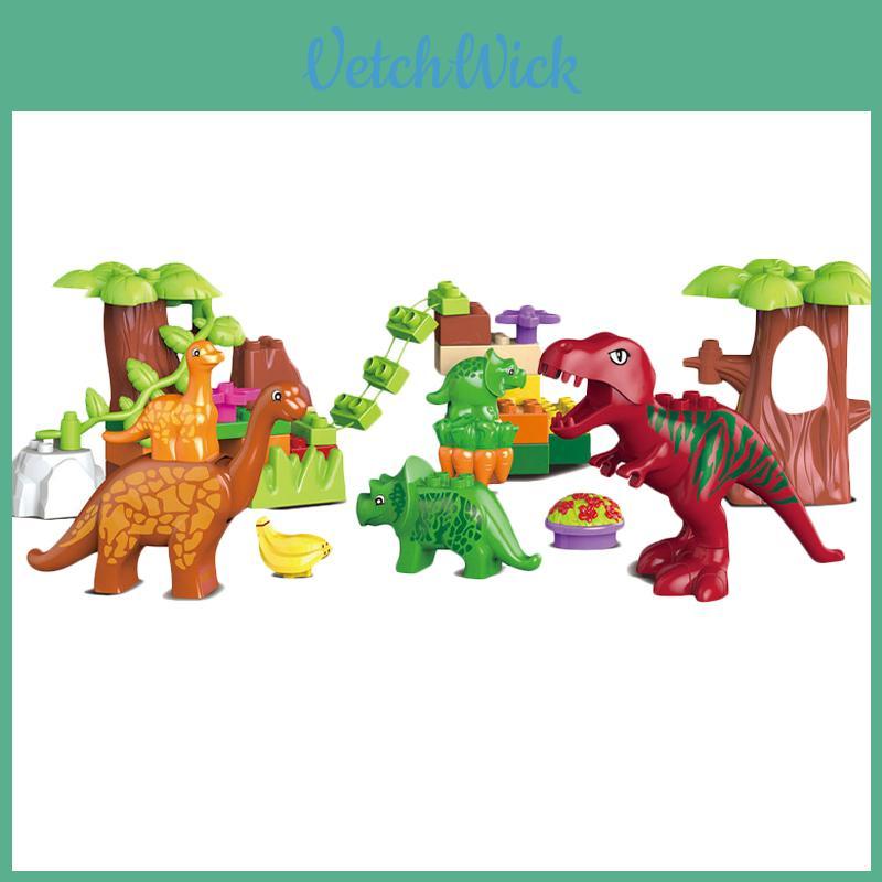 40 Stück Dino Paradies Bausteine Set Leicht Und Langlebig Für Sicheres Spielen