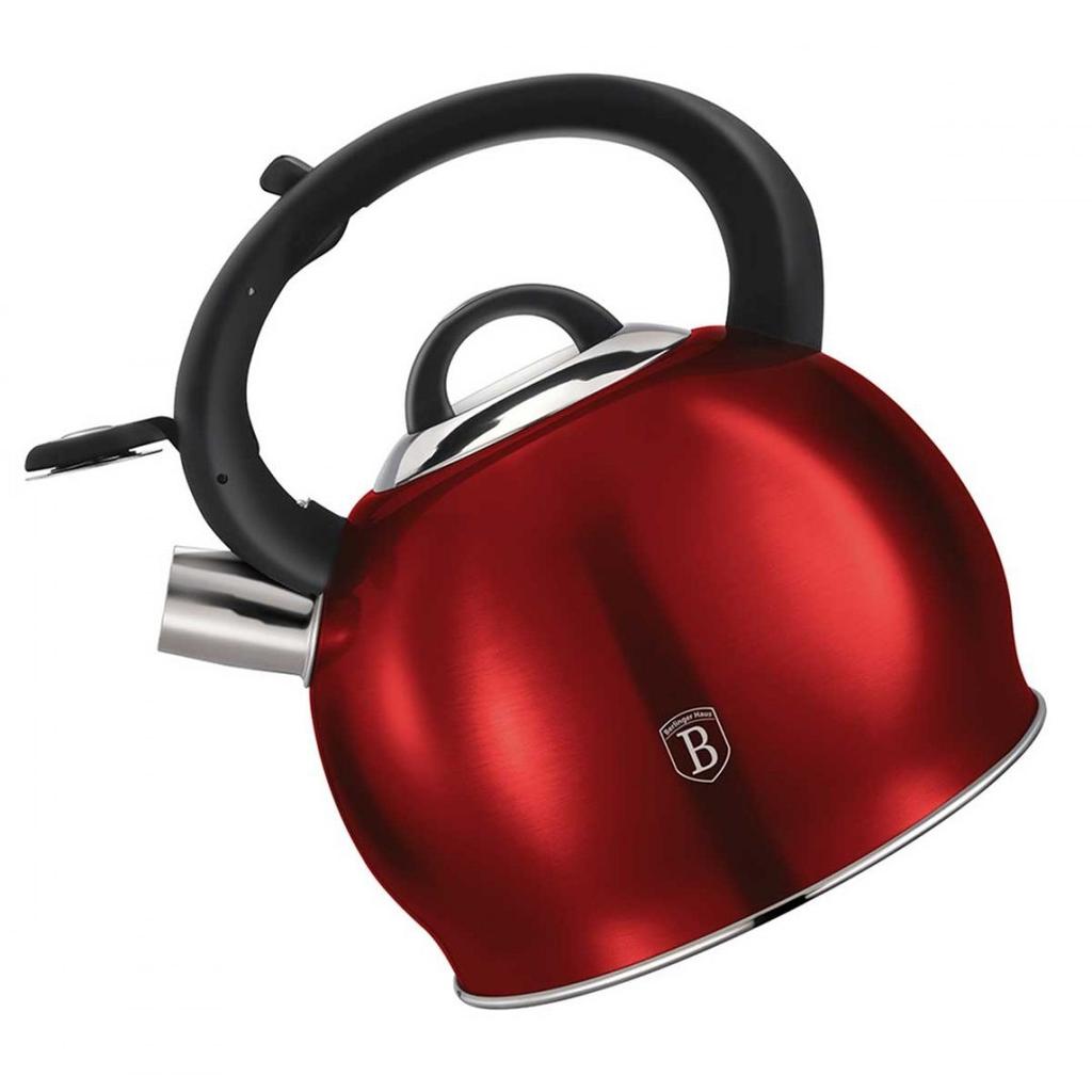 Berlinger Haus 3L Kettle With Whistle Bh-1074 Burgundy
