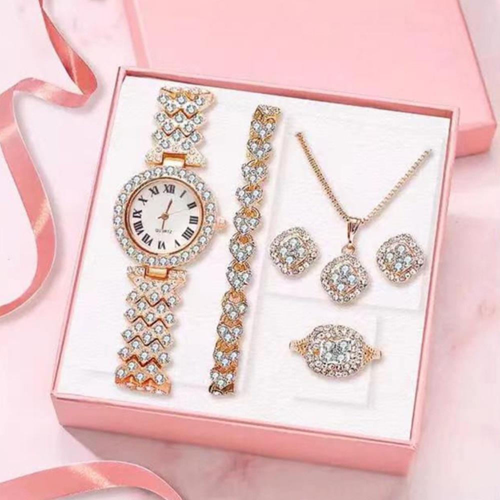 

Popular Luxury Set, Bracelet Watch, Diamond-Encrusted Women S Five-Piece Gift Box, Quartz Watch bulk price