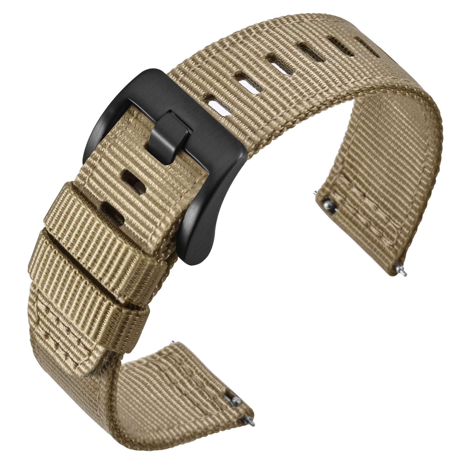 

[ANNEFIT] Nylon Watch Band, Military Watch Replacement Band, Fabric 2 Line Nylon Strap, Quick Release, 26 mm, Nylon 26 mm