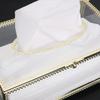 Europäische Kreative Glas-Taschentuchbox Einfache Wohnzimmer-Haushalts-Transparente Taschentuchbox Nordische Luxus-Leichtluxus-Serviettenablage