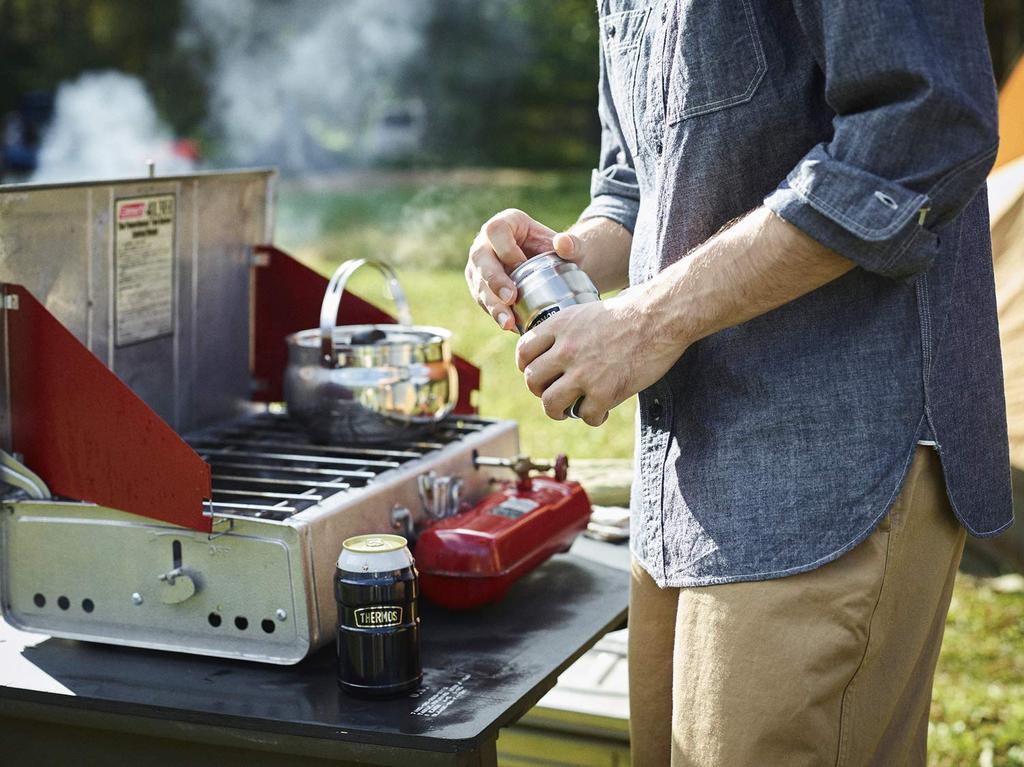Thermos Outdoor Series Insulated Can Holder for 350ml Stainless S Cans, 2-Way Type, Steel, ROD-002