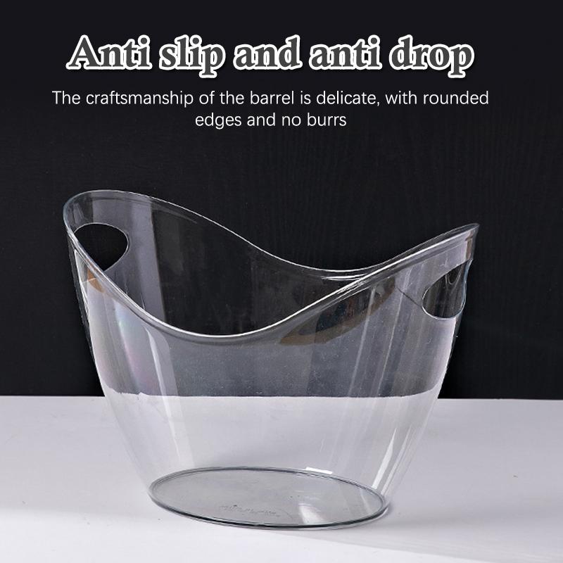 4L/8L Plastic Ice Bucket For Drinks And Parties Perfect For Wine Champagne Mimosa Cocktail Bar Outdoor Picnic Fruit Storage Bask